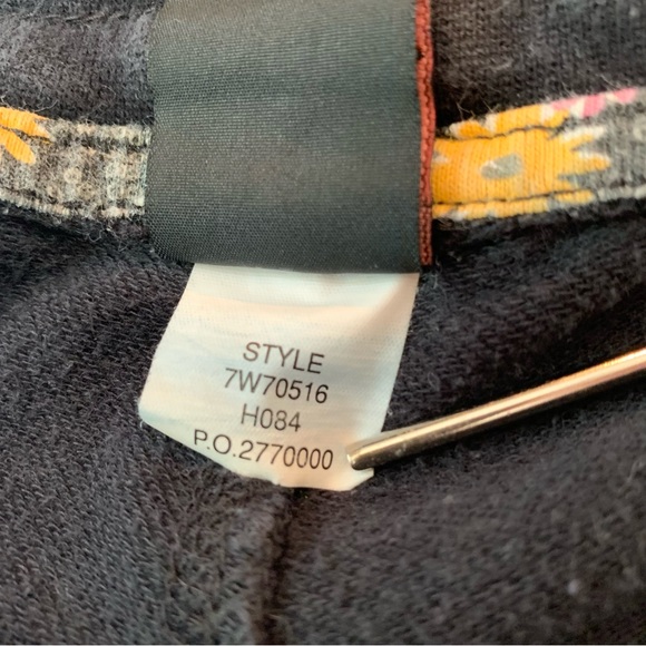 Lucky Brand Embroidered Sweatpants Yoga Pants- Bird, Rooster, Peacock - Picture 12 of 14